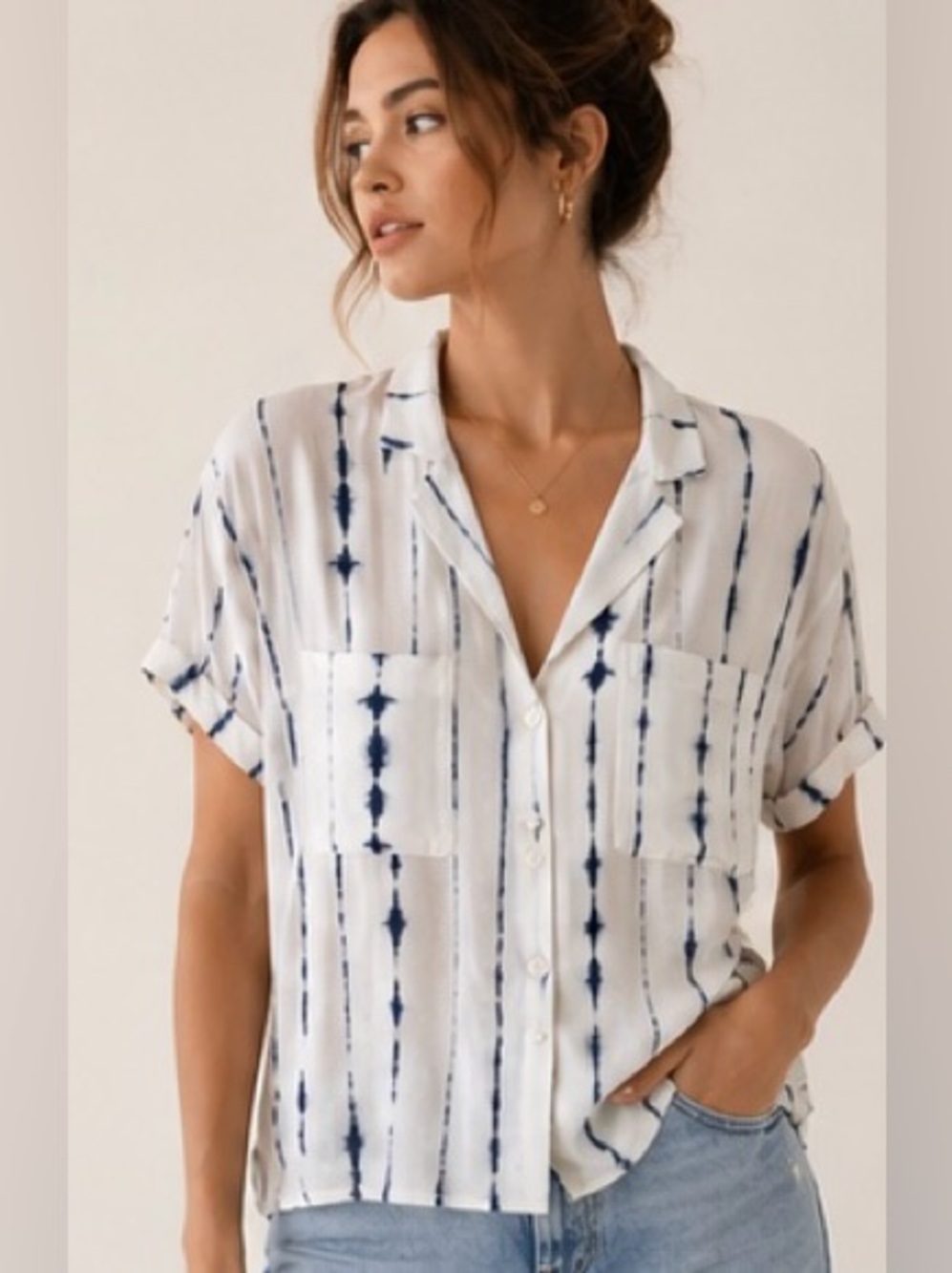 Anthropologie CLOTH & STONE Nanushka Tie-Dye Taio Shirt